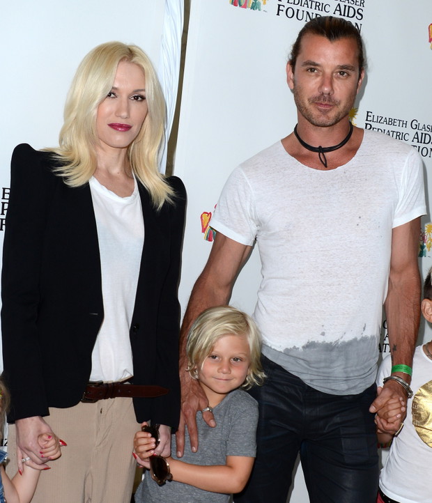 Gwen Stefani z mężem Gavinem Rossdalem i synkiem