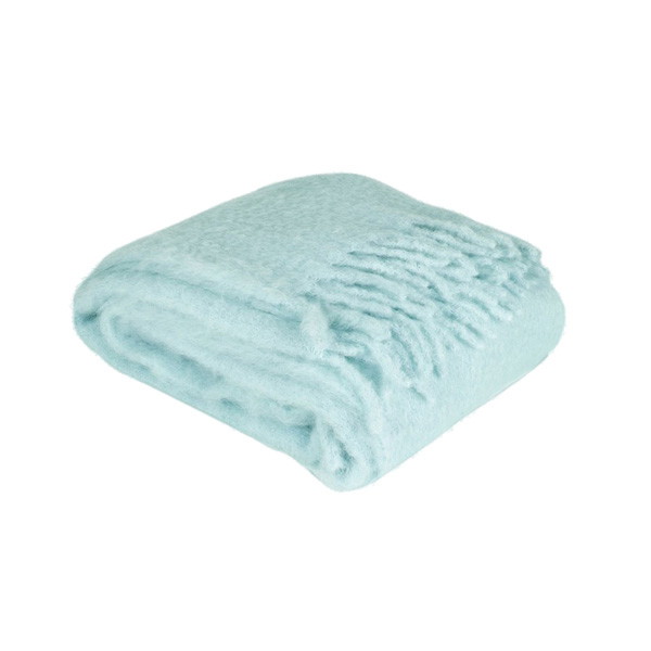 Kremowy i niebieski we wnętrzu: Koc FRINGED MOHAIR, 499 zł, Zara Home