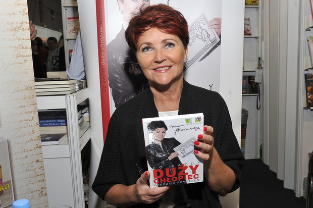 Jolanta Kwaśniewska podczas 17. Targów Książki w Krakowie
