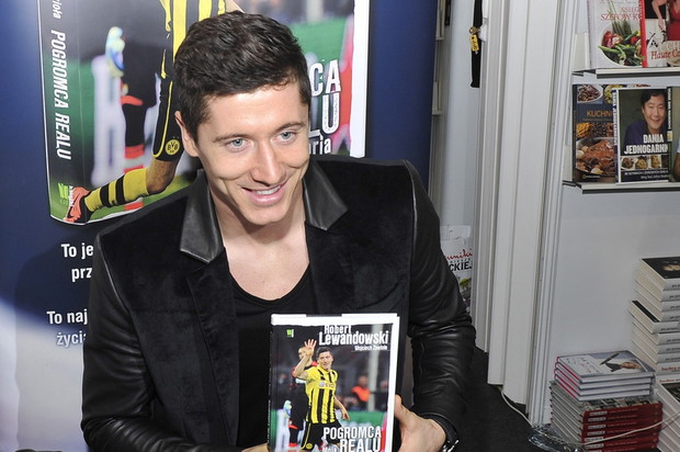Robert Lewandowski podczas 17. Targów Książki w Krakowie