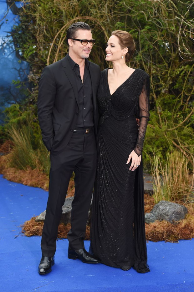 Angelina Jolie i Brad Pitt na premierze filmu Czarownica