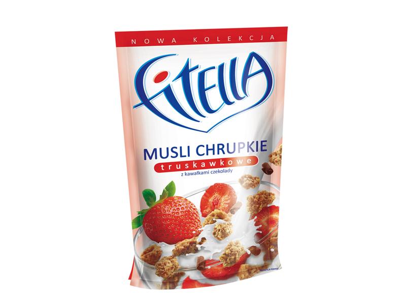 Fitella Musli truskawkowe z kawałkami czekolady