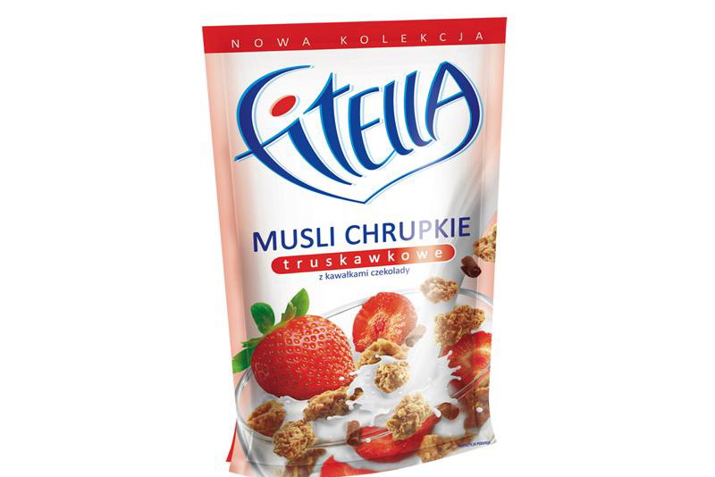 Fitella Musli truskawkowe z kawałkami czekolady
