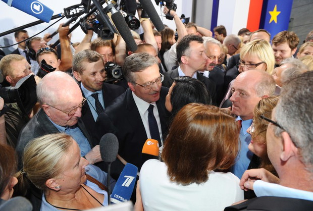 Wieczór wyborczy w sztabie Komorowskiego - zdjęcie