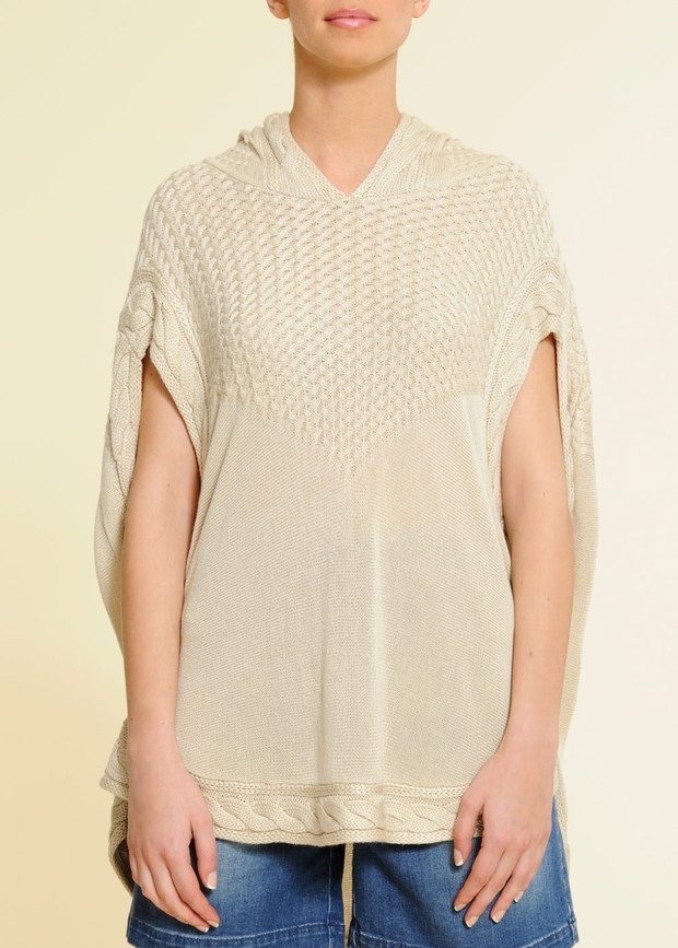 beżowy sweter Mango z kapturem - jesień-zima 2010/2011
