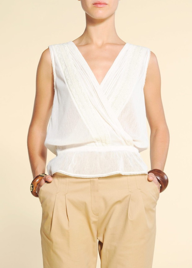 biała bluzka Mango - jesień-zima 2010/2011