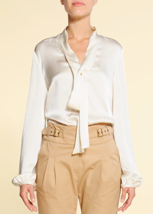 biała bluzka Mango świecąca - jesień-zima 2010/2011