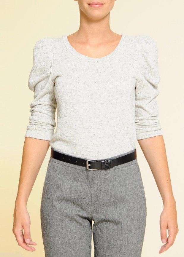biały sweter Mango z bufkami - jesień-zima 2010/2011