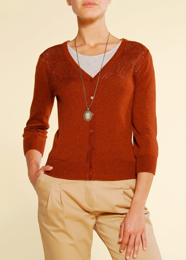 brązowy kardigan Mango - jesień-zima 2010/2011
