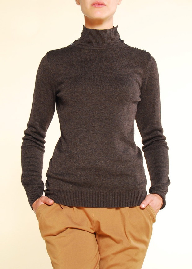 brązowy sweter Mango z golfem - jesień-zima 2010/2011