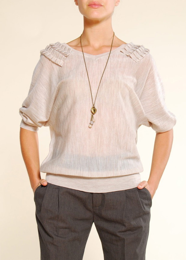 ecru sweter Mango - jesień-zima 2010/2011