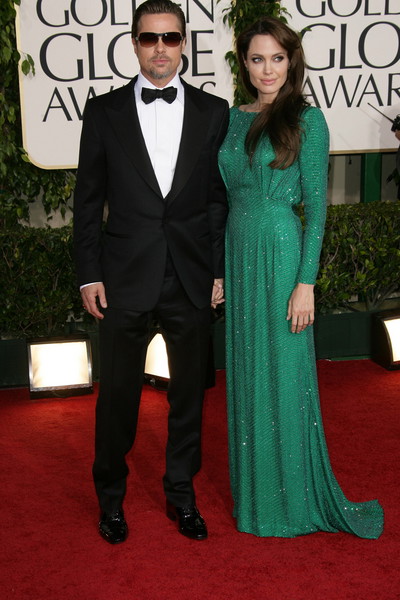 Brad Pitt, Angelina Jolie - Złote Globy 2011