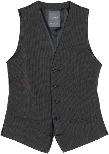 popielata kamizelka Pull and Bear - kolekcja wiosenna