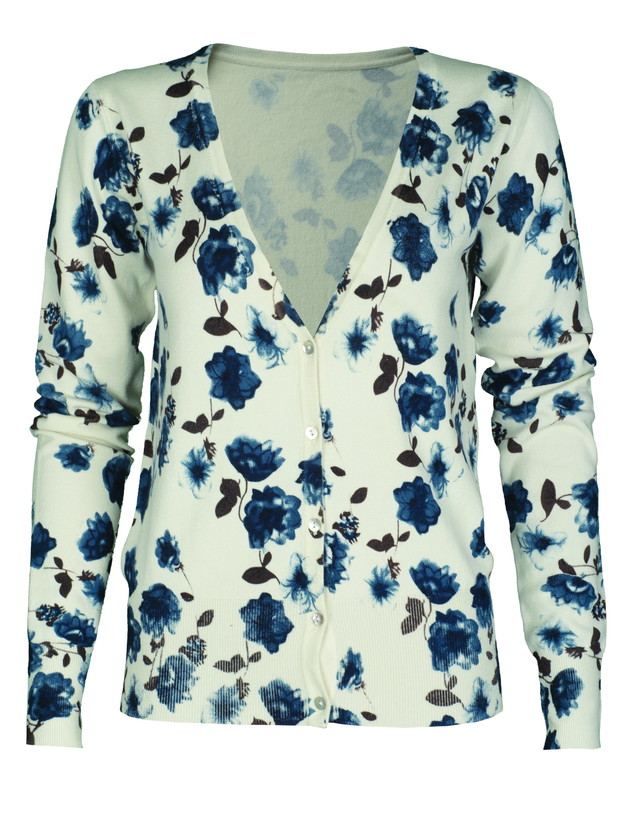 biały sweter Top Secret w kwiaty - jesień/zima 2011/2012