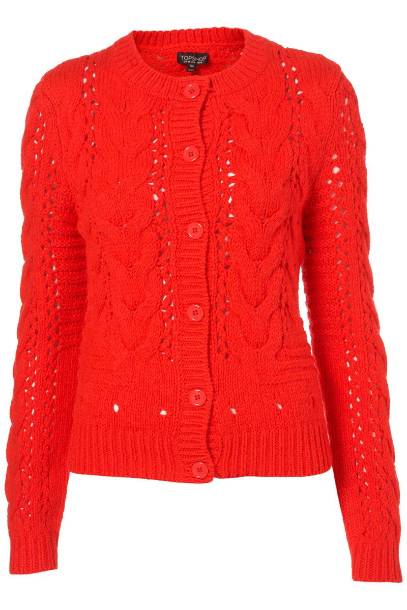 czerwony sweter Topshop - jesień/zima 2011/2012