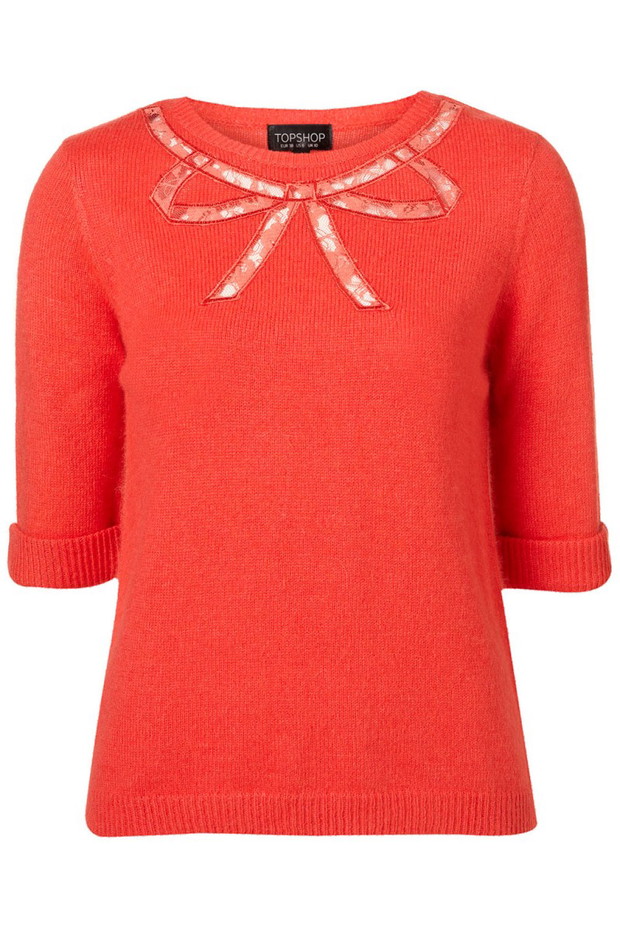 pomarańczowy sweter Topshop - jesień/zima 2011/2012