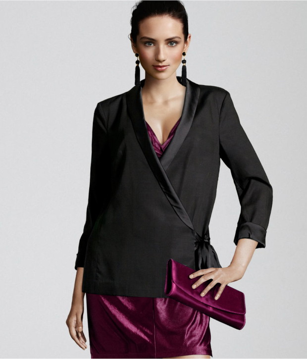 bordowy sukienka H&M - jesień/zima 2011/2012