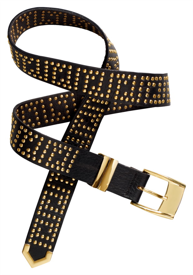 czarny pasek H&M Versace z ćwiekami - jesień/zima 2011/2012