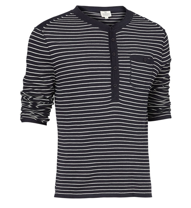 czarna bluza Cottonfield w paski zapinana - kolekcja wiosenno/letnia