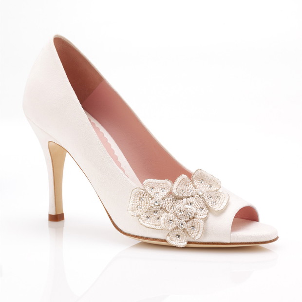buty ślubne Emmy Shoes z kwiatami