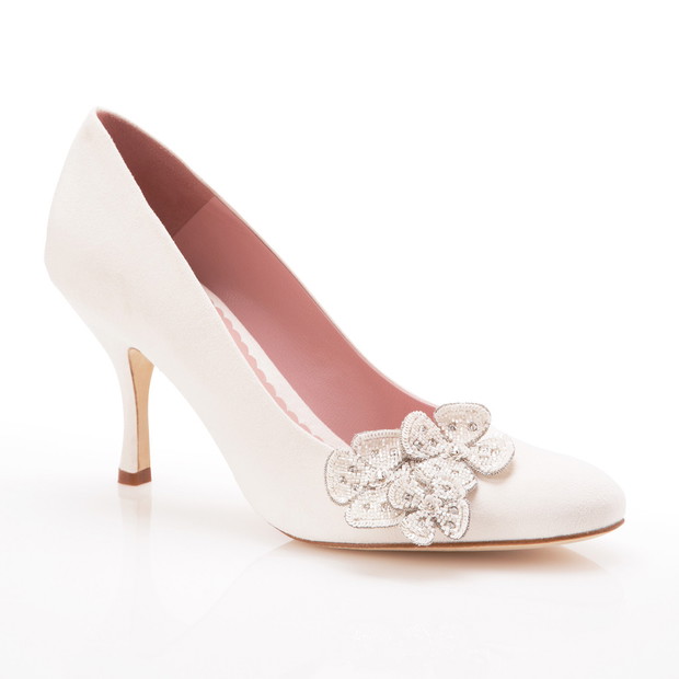 buty ślubne Emmy Shoes z kwiatami