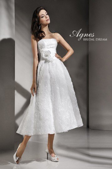suknia ślubna Agnes Bridal Dream z kwiatem