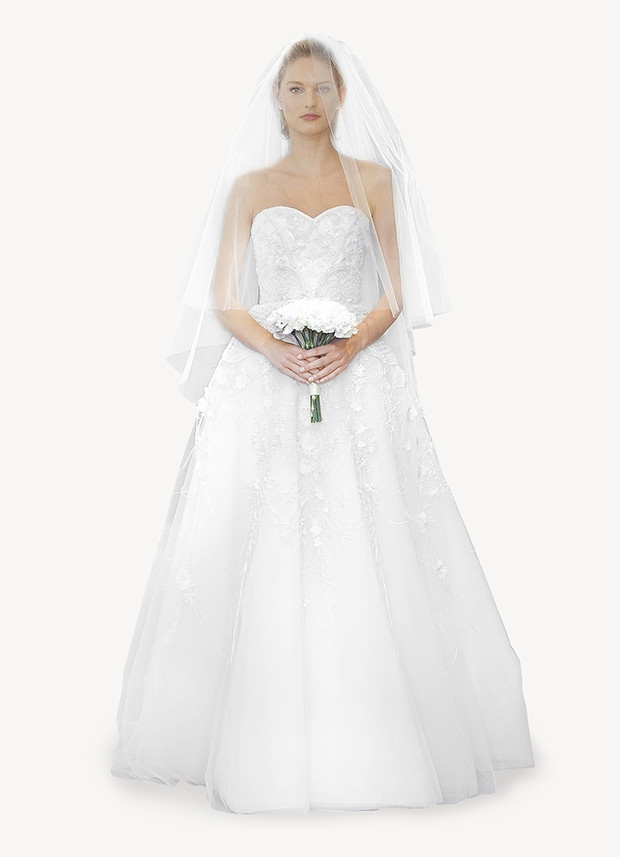 suknia ślubna Carolina Herrera wyszywana