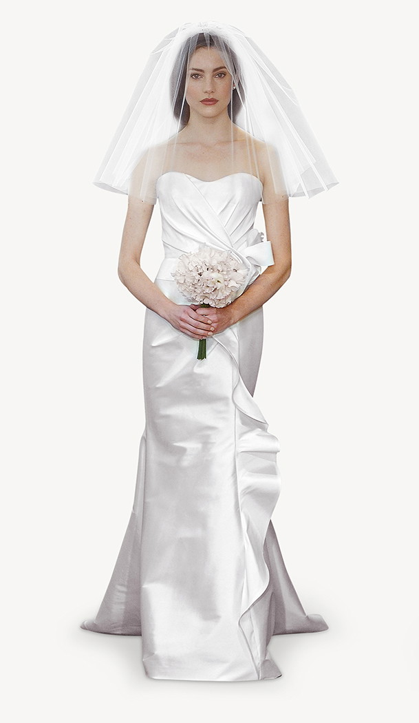 suknia ślubna Carolina Herrera z falbanką
