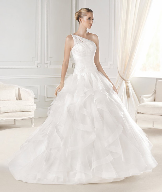 suknia ślubna La Sposa asymetryczna