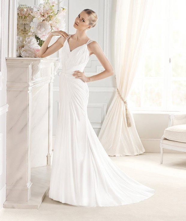 suknia ślubna La Sposa na ramiączkach