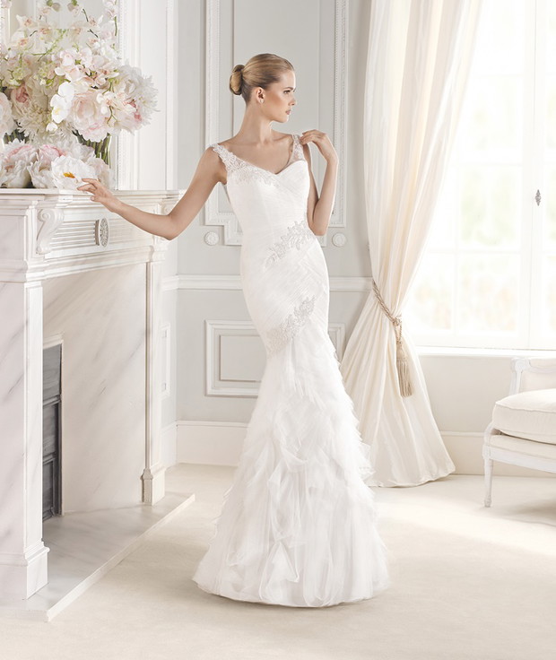 suknia ślubna La Sposa na ramiączkach