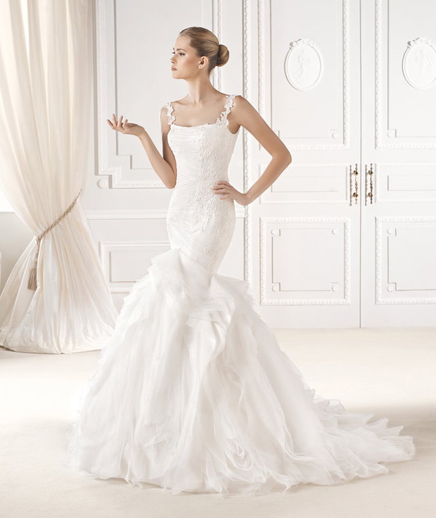 suknia ślubna La Sposa na ramiączkach