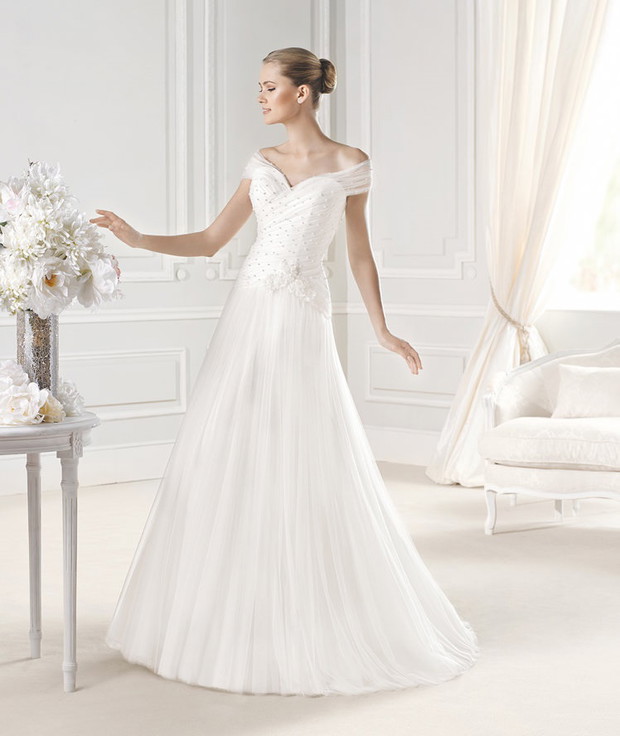 suknia ślubna La Sposa odkryte ramiona