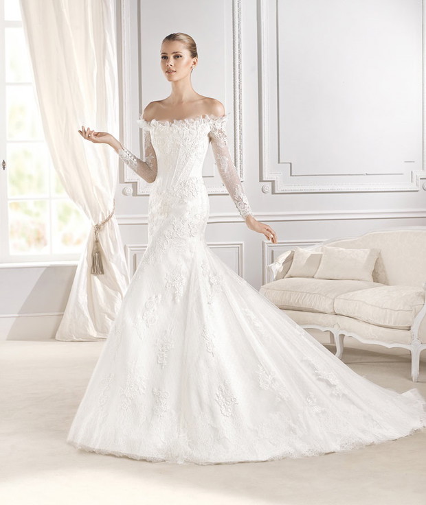 suknia ślubna La Sposa z długam rękawem