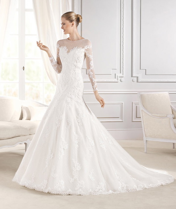 suknia ślubna La Sposa z długam rękawem