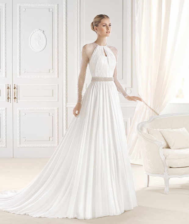 suknia ślubna La Sposa z paskiem