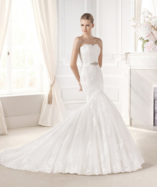 suknia ślubna La Sposa z paskiem