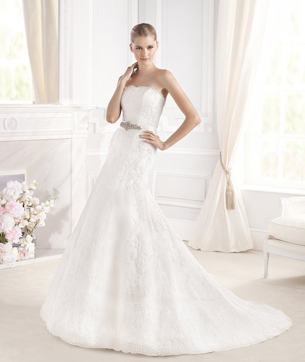suknia ślubna La Sposa z paskiem