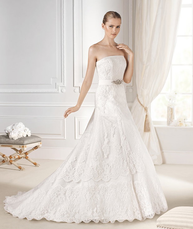 suknia ślubna La Sposa z paskiem