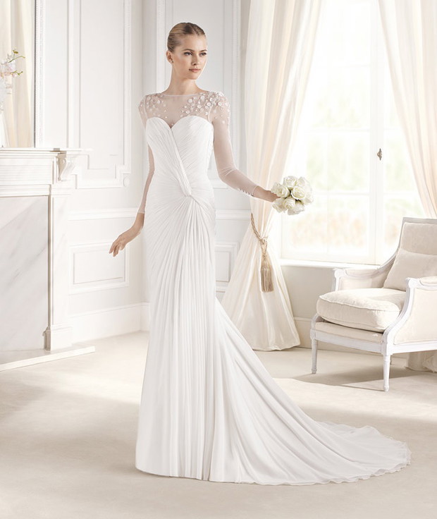 suknia ślubna La Sposa z rękawami
