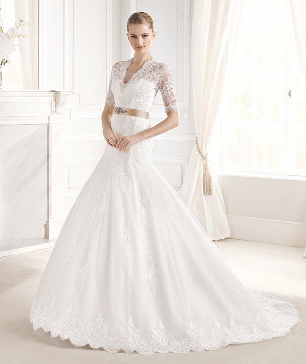 suknia ślubna La Sposa z rękawami