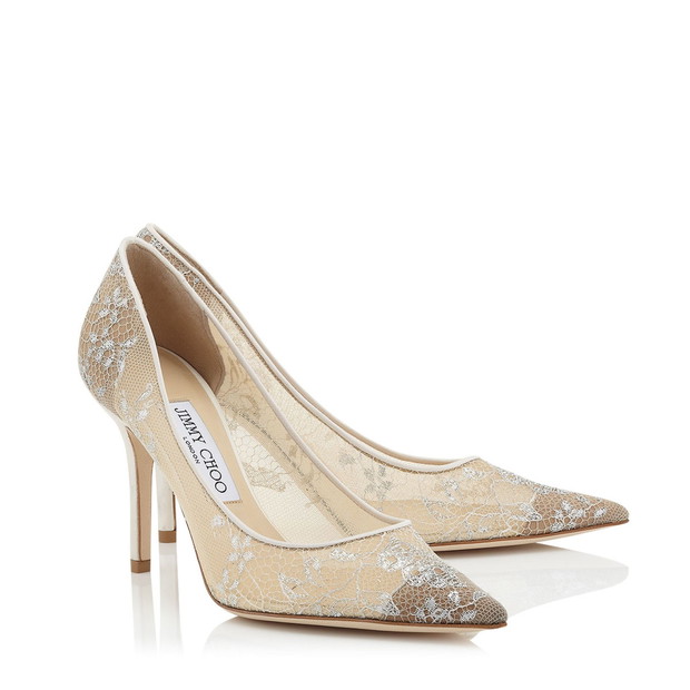 buty ślubne Jimmy Choo koronkowe