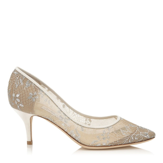 buty ślubne Jimmy Choo koronkowe