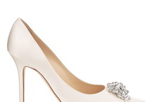 buty ślubne Jimmy Choo z broszką