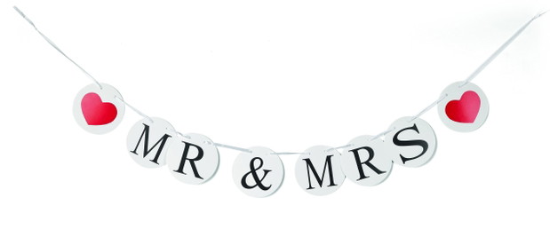 girlanda ślubna MR & MRS KiK