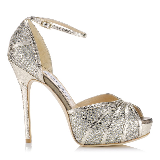 srebrne buty ślubne Jimmy Choo