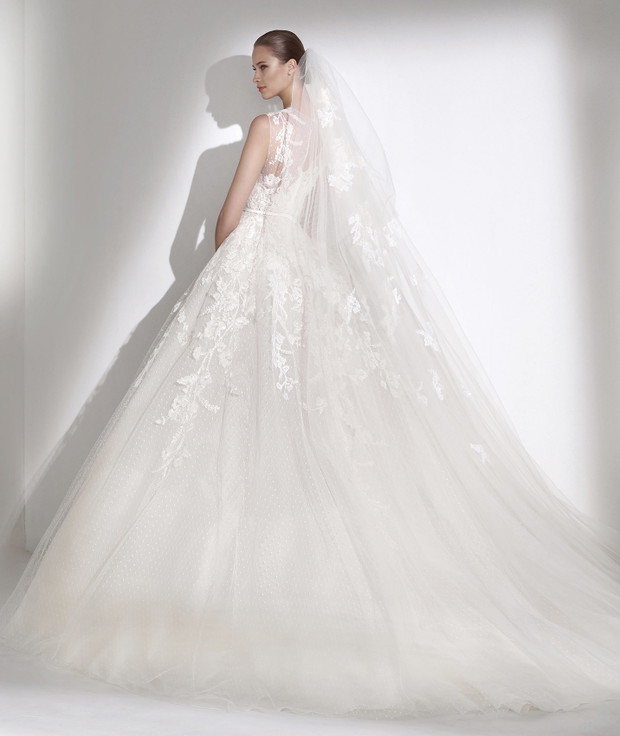 suknia ślubna Elie Saab transparentna