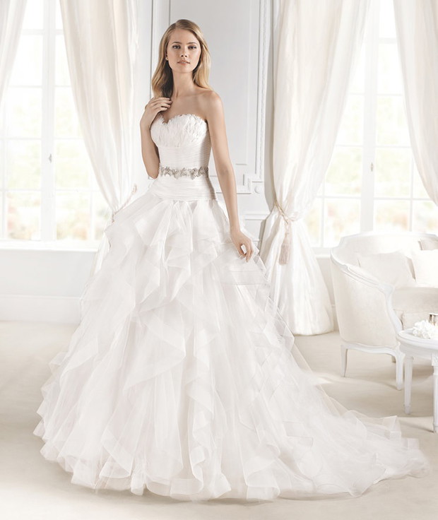 suknia ślubna La Sposa z paskiem
