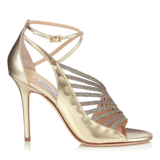 złote buty ślubne Jimmy Choo