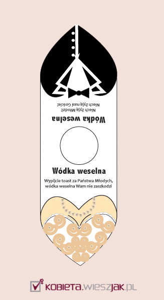 Etykietki na wódkę weselną - wydrukuj wzory!